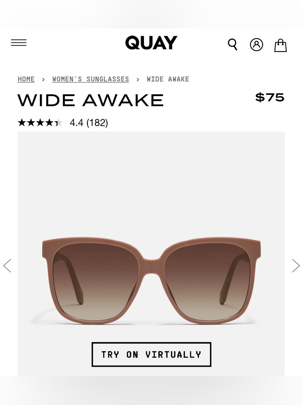 Quay Wide Awake Brown Sunglasses